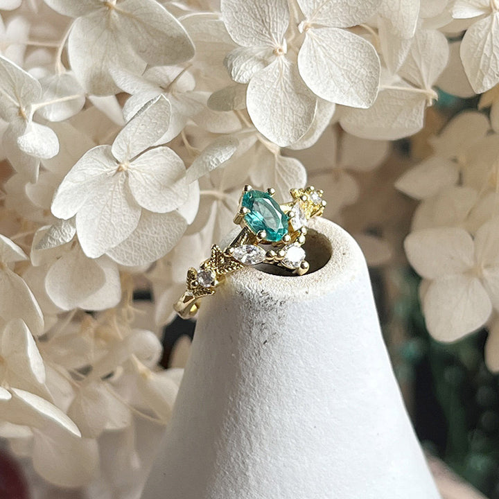 Olivenorma "Chamuel's Crown" - Paraiba Tourmaline Healing Ring