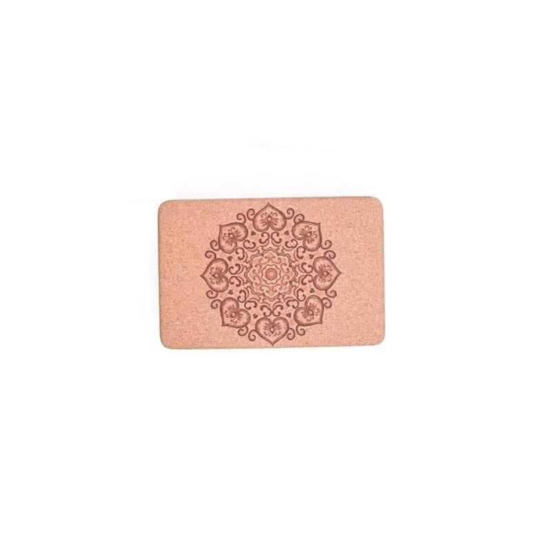 Olivenorma Soft Non-Slip Premium Mandala Cork Yoga Block