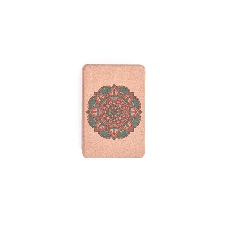 Olivenorma Soft Non-Slip Premium Mandala Cork Yoga Block