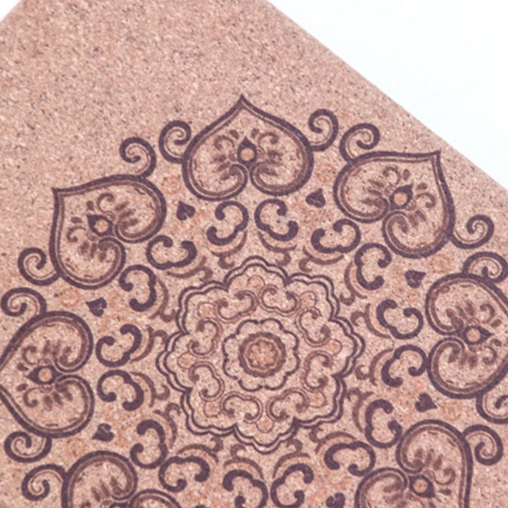 Olivenorma Soft Non-Slip Premium Mandala Cork Yoga Block
