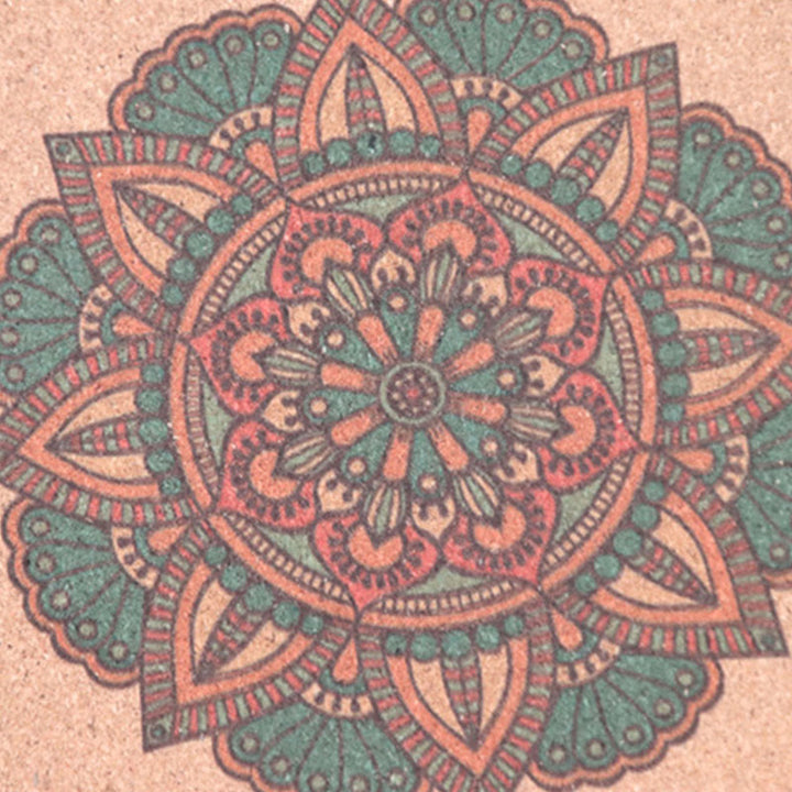 Olivenorma Soft Non-Slip Premium Mandala Cork Yoga Block