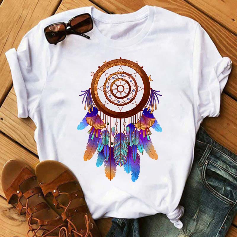 Olivenorma Cotton Dreamcatcher Printed T-Shirt
