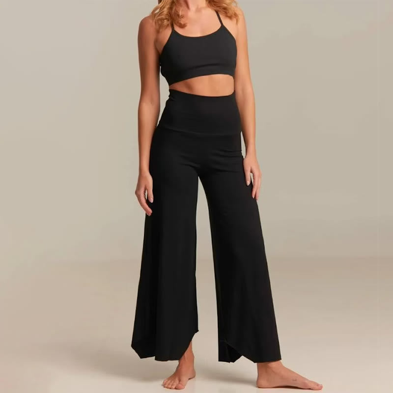 Olivenorma High-Waist Yoga Cropped Flare Pants - Black - 2XL - image 15