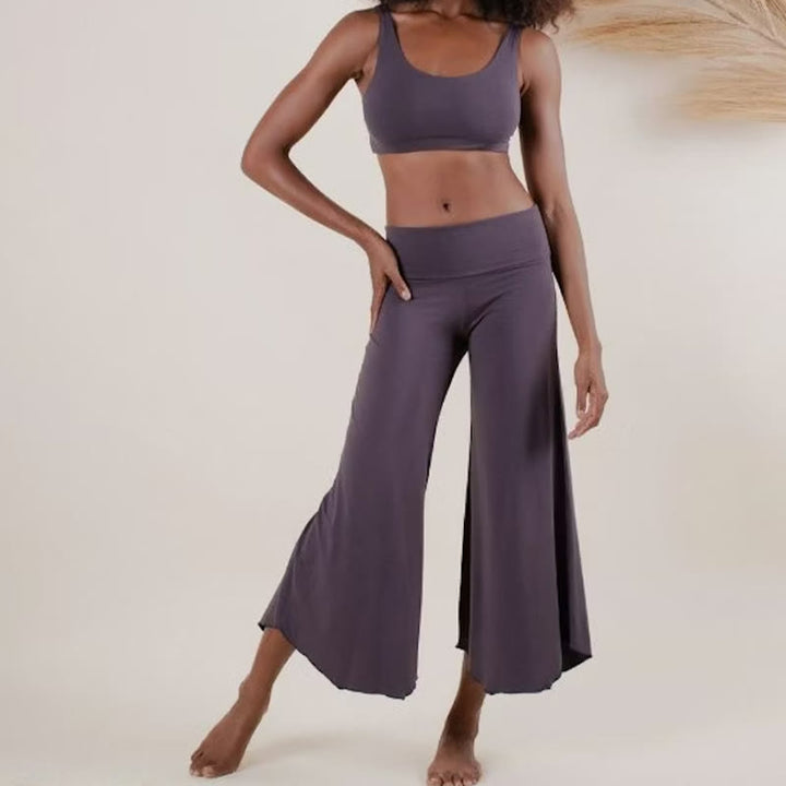 Olivenorma High-Waist Yoga Cropped Flare Pants - Purple - 2XL - image 1