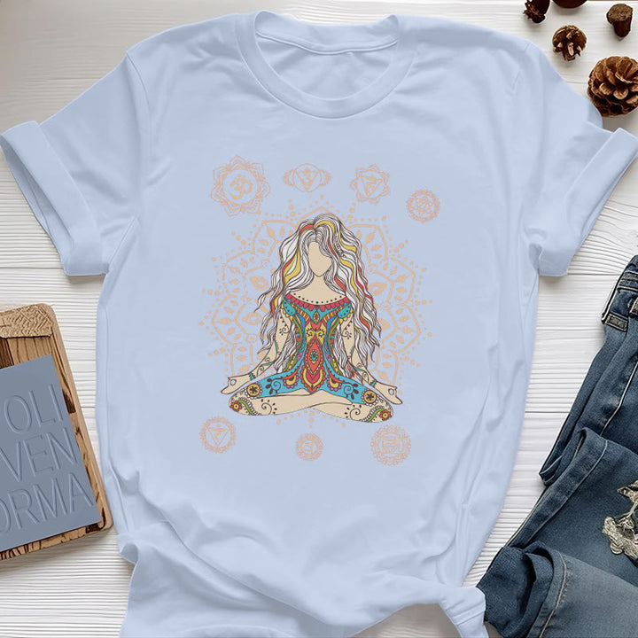 Olivenorma Meditating Goddess Cotton T-Shirt