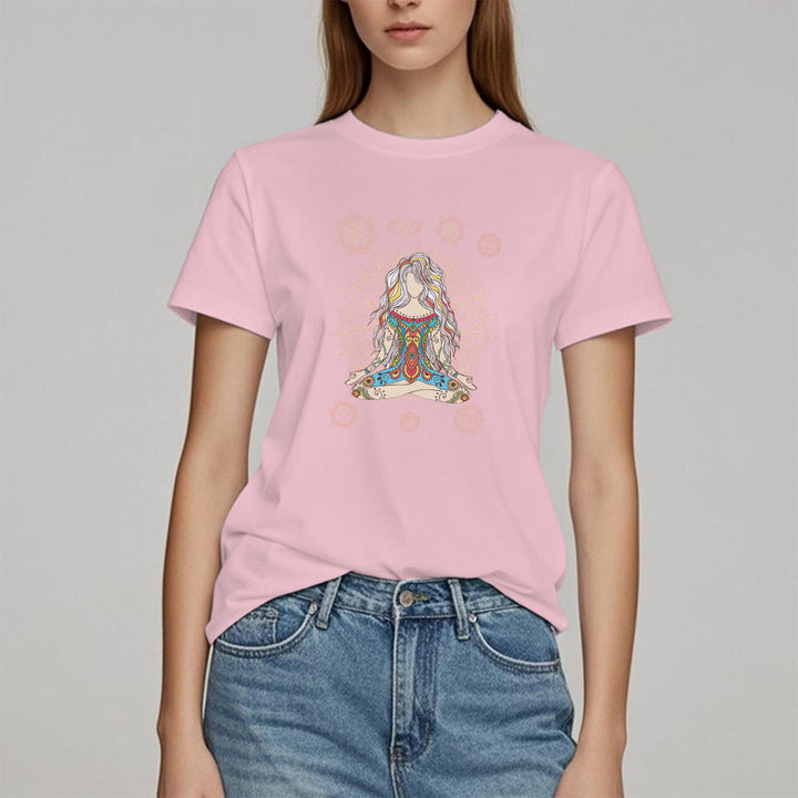 Olivenorma Meditating Goddess Cotton T-Shirt