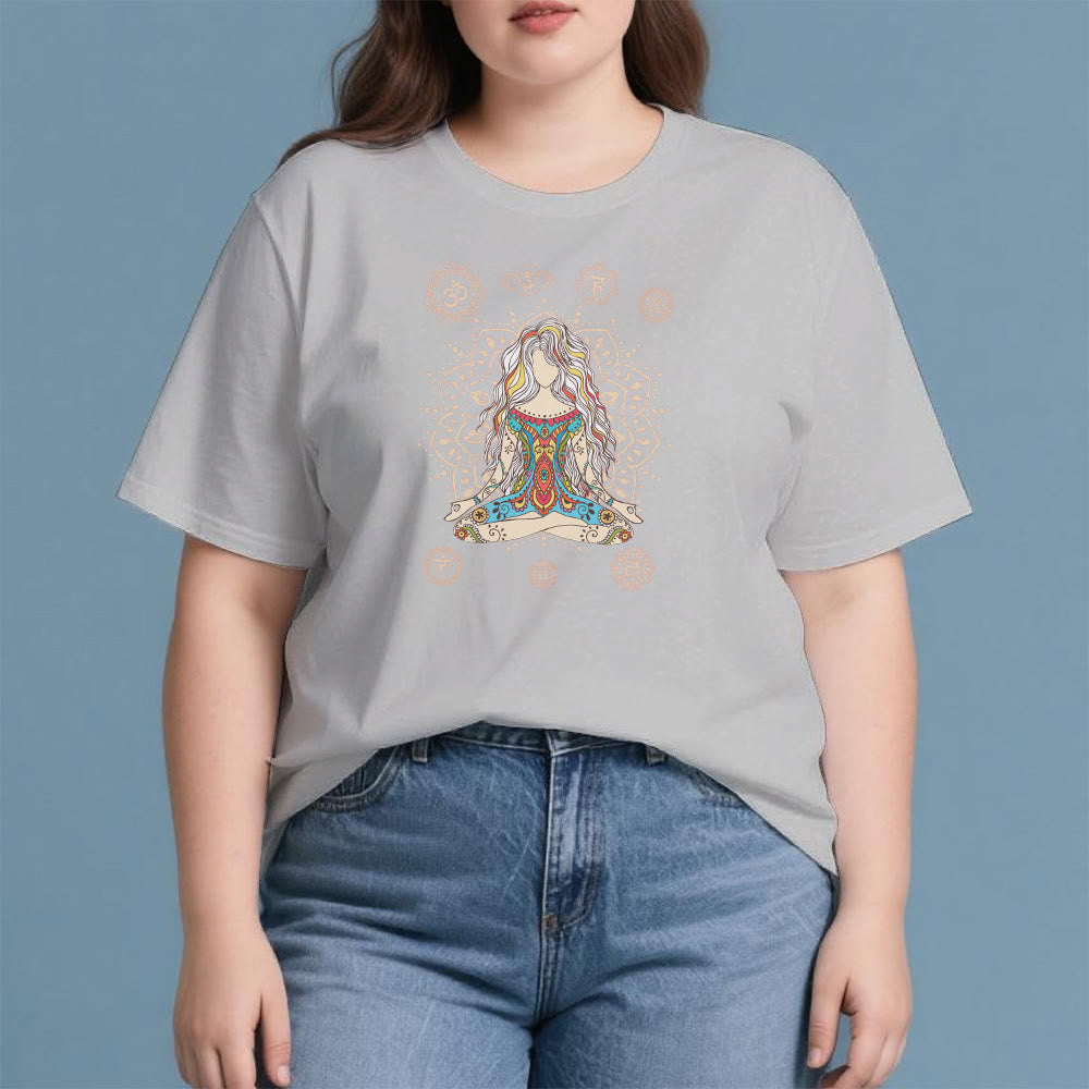 Olivenorma Meditating Goddess Cotton T-Shirt