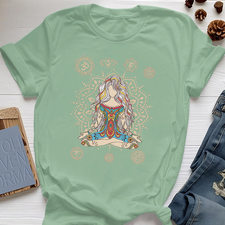 Olivenorma Meditating Goddess Cotton T-Shirt
