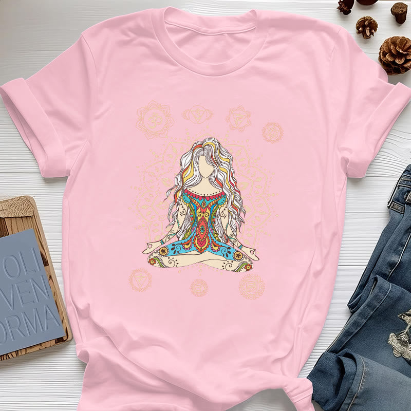Olivenorma Meditating Goddess Cotton T-Shirt