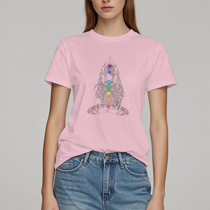 Olivenorma Chakra Meditation Cotton T-Shirt