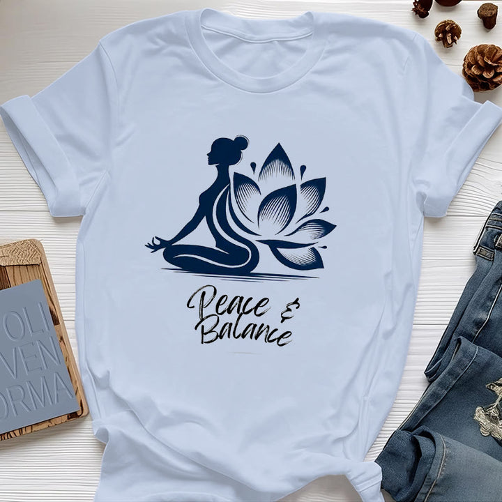 Olivenorma Peace & Balance Yoga Meditation Women T-Shirt