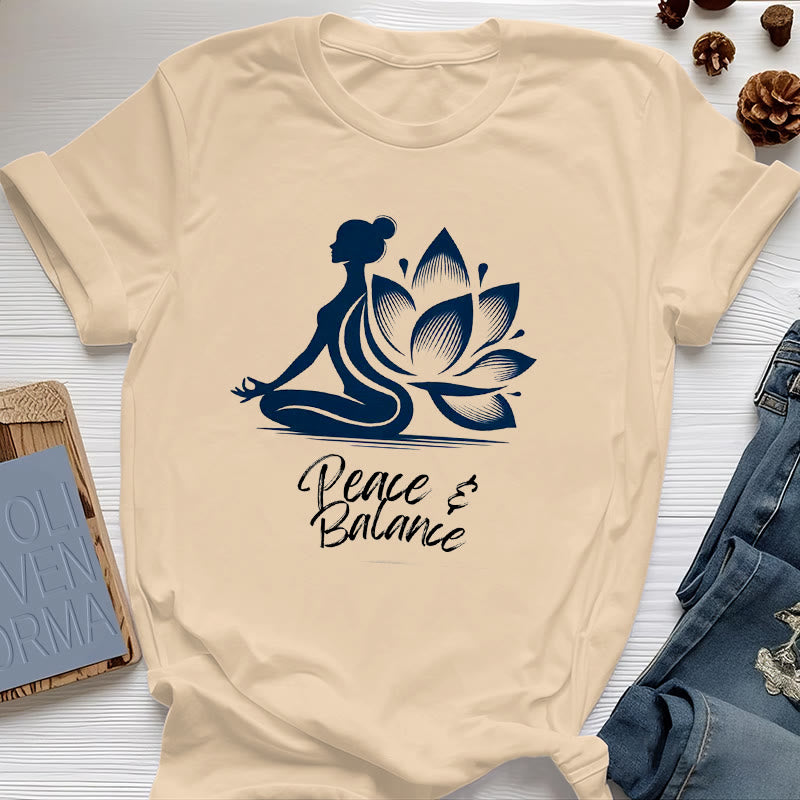 Olivenorma Peace & Balance Yoga Meditation Women T-Shirt