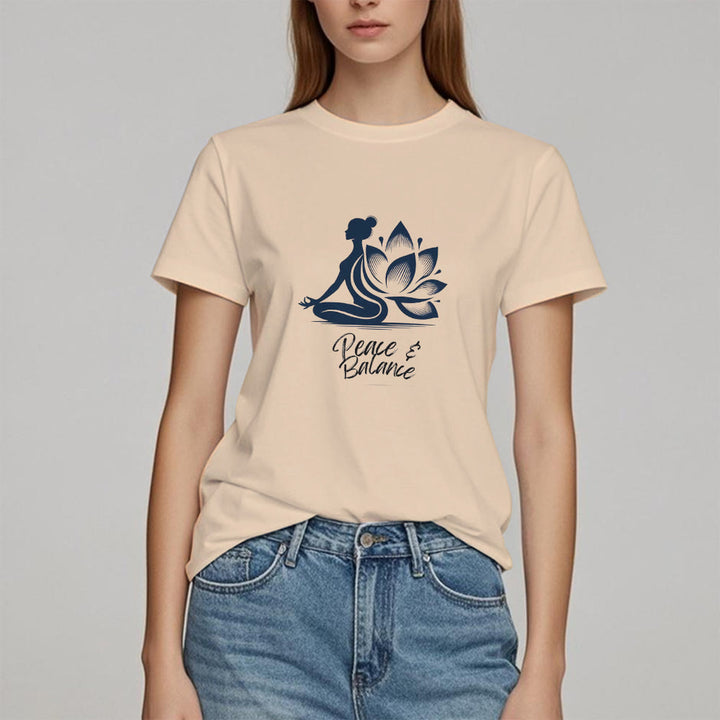 Olivenorma Peace & Balance Yoga Meditation Women T-Shirt