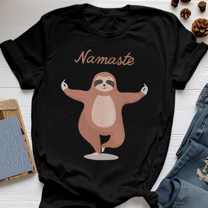 Olivenorma Yoga Sloth Quote Namaste T-Shirt