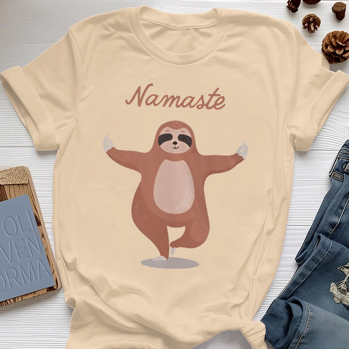 Olivenorma Yoga Sloth Quote Namaste T-Shirt