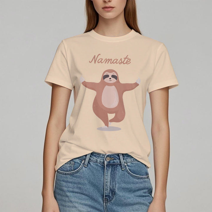 Olivenorma Yoga Sloth Quote Namaste T-Shirt