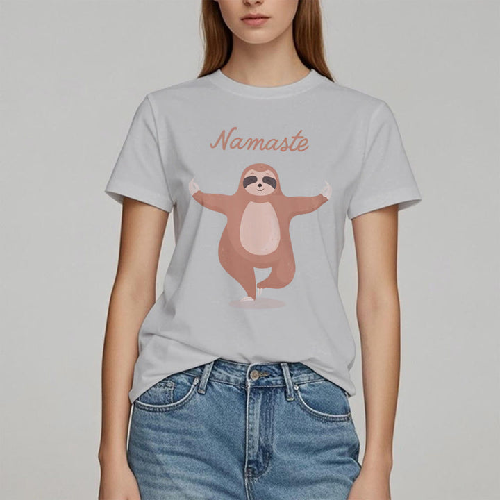 Olivenorma Yoga Sloth Quote Namaste T-Shirt