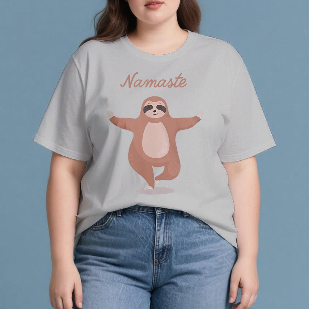 Olivenorma Yoga Sloth Quote Namaste T-Shirt