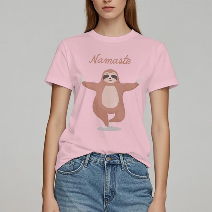 Olivenorma Yoga Sloth Quote Namaste T-Shirt
