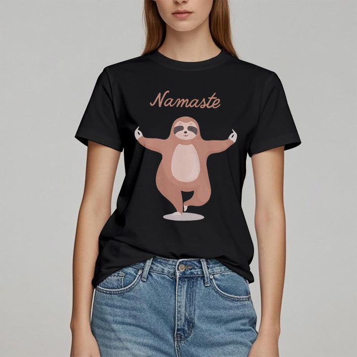 Olivenorma Yoga Sloth Quote Namaste T-Shirt