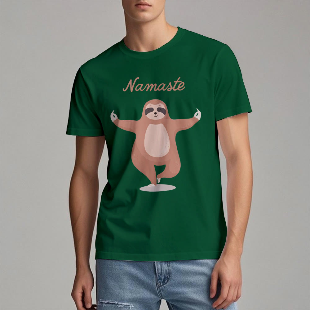 Olivenorma Yoga Sloth Quote Namaste T-Shirt