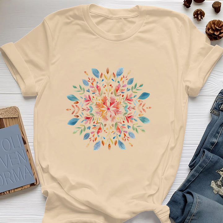 Olivenorma Mandala Floral Spring T-Shirt