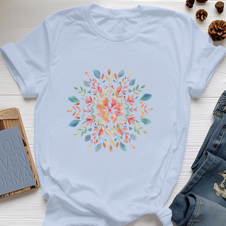 Olivenorma Mandala Floral Spring T-Shirt