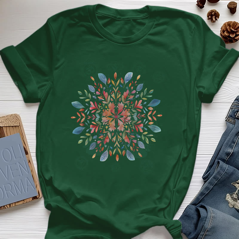 Olivenorma Mandala Floral Spring T-Shirt