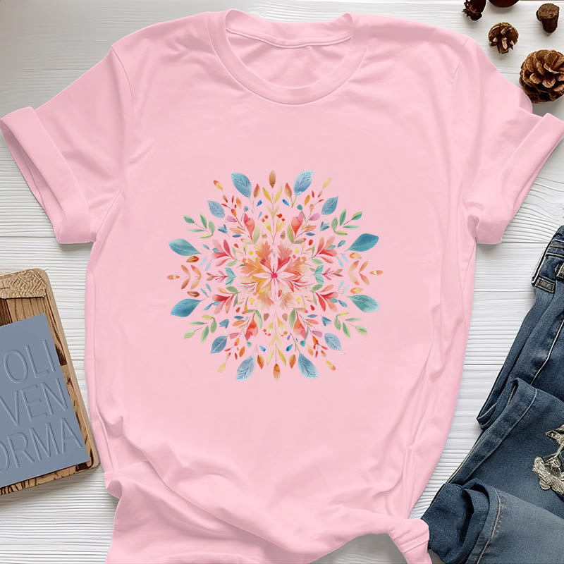Olivenorma Mandala Floral Spring T-Shirt