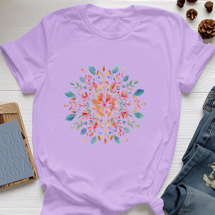 Olivenorma Mandala Floral Spring T-Shirt