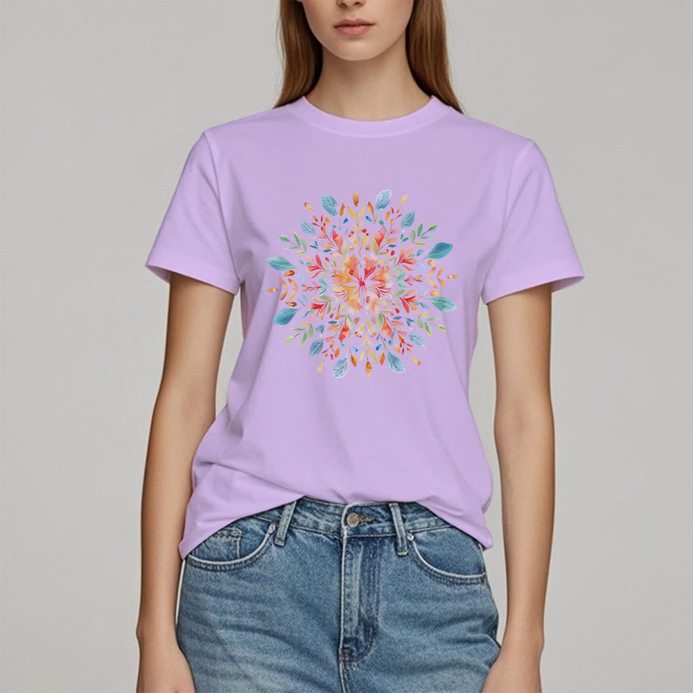 Olivenorma Mandala Floral Spring T-Shirt