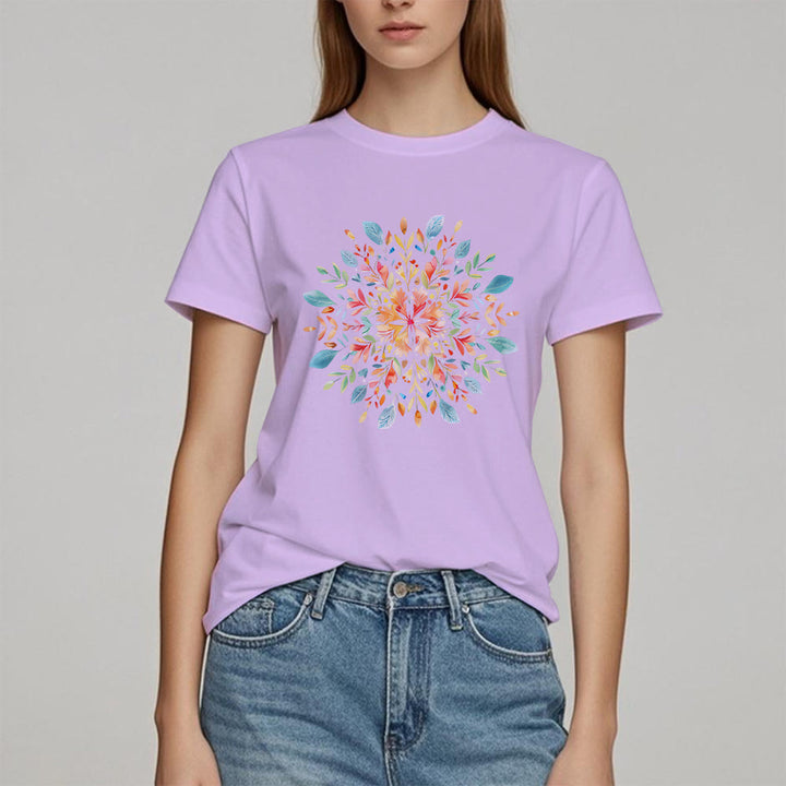Olivenorma Mandala Floral Spring T-Shirt