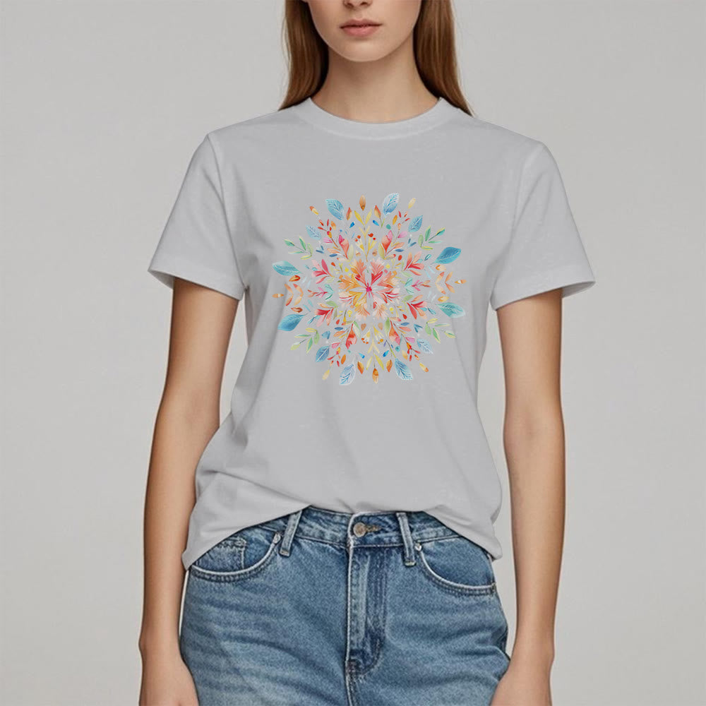Olivenorma Mandala Floral Spring T-Shirt