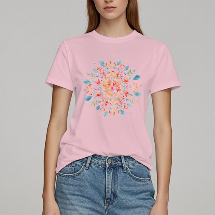 Olivenorma Mandala Floral Spring T-Shirt