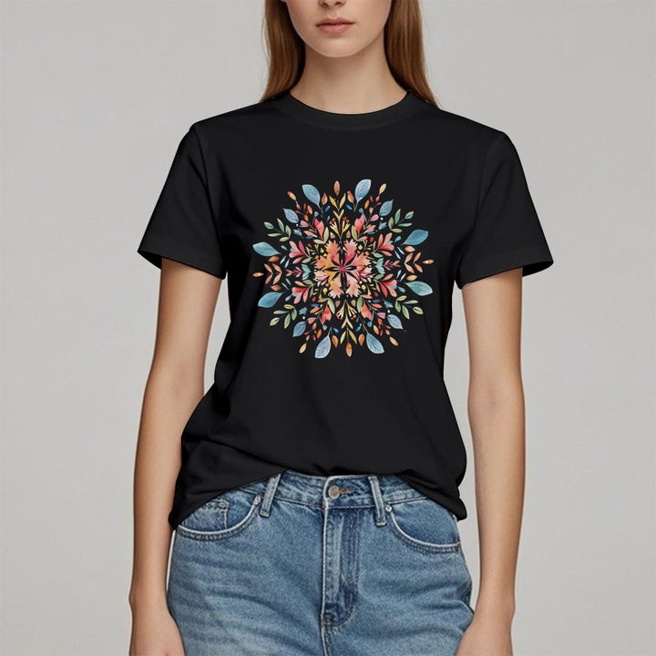 Olivenorma Mandala Floral Spring T-Shirt