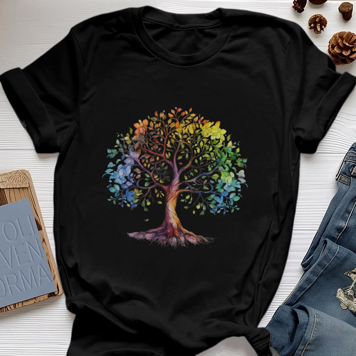 Olivenorma Chakra Colorful Tree of Life T-Shirt