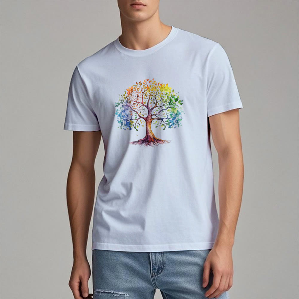 Olivenorma Chakra Colorful Tree of Life T-Shirt