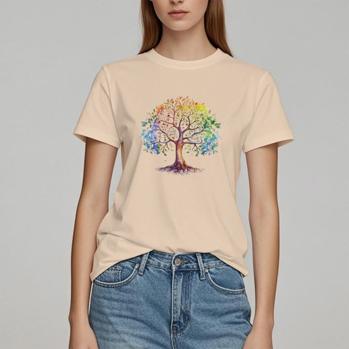 Olivenorma Chakra Colorful Tree of Life T-Shirt
