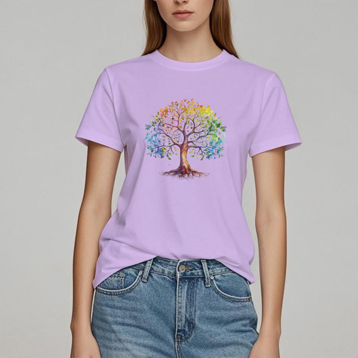 Olivenorma Chakra Colorful Tree of Life T-Shirt