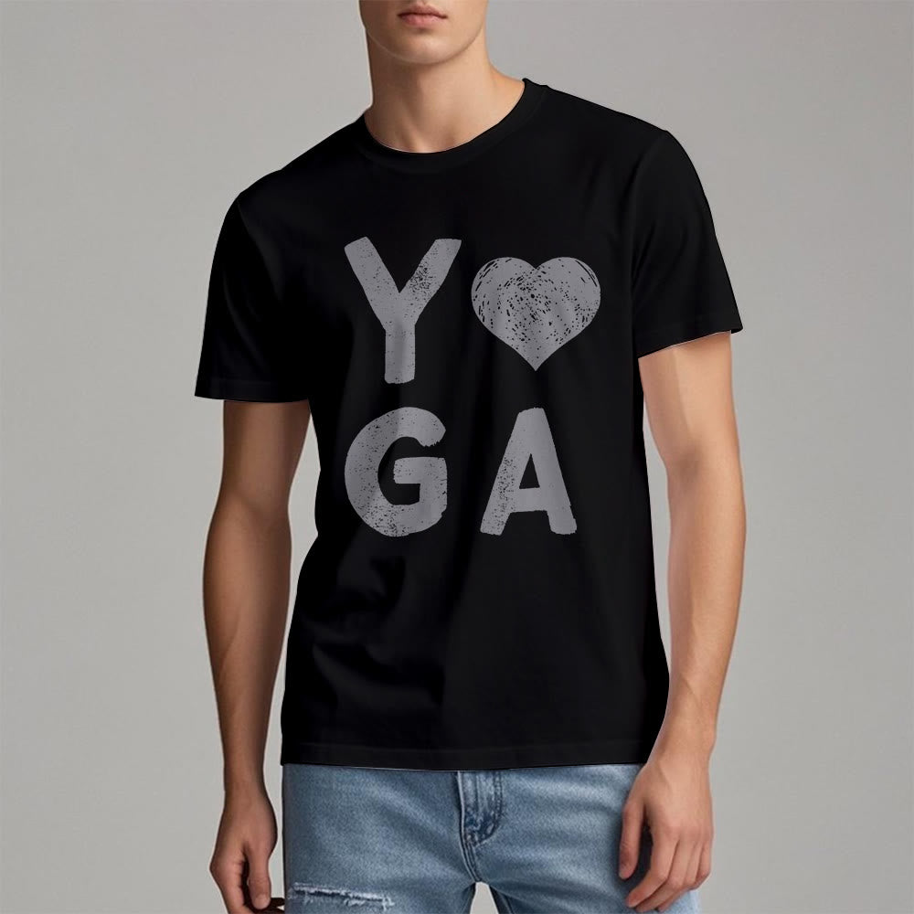 Olivenorma Yoga Heart Print T-Shirt