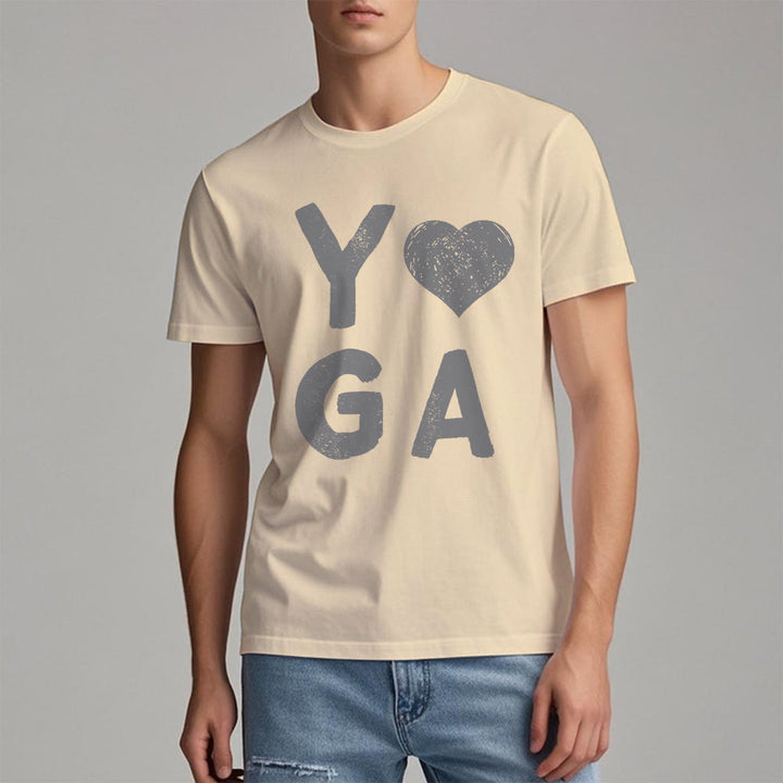 Olivenorma Yoga Heart Print T-Shirt