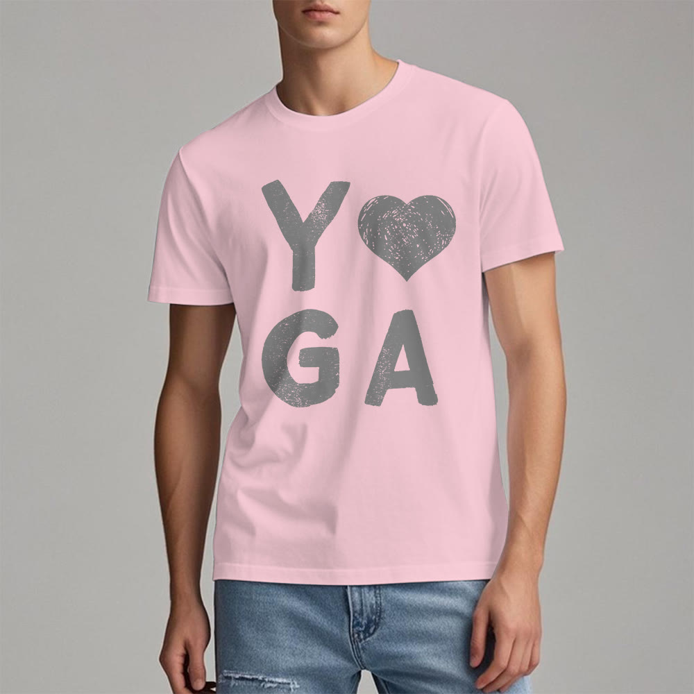 Olivenorma Yoga Heart Print T-Shirt