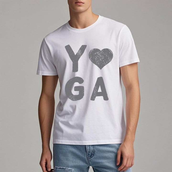 Olivenorma Yoga Heart Print T-Shirt