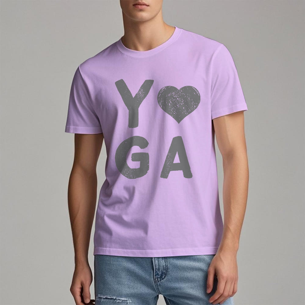 Olivenorma Yoga Heart Print T-Shirt