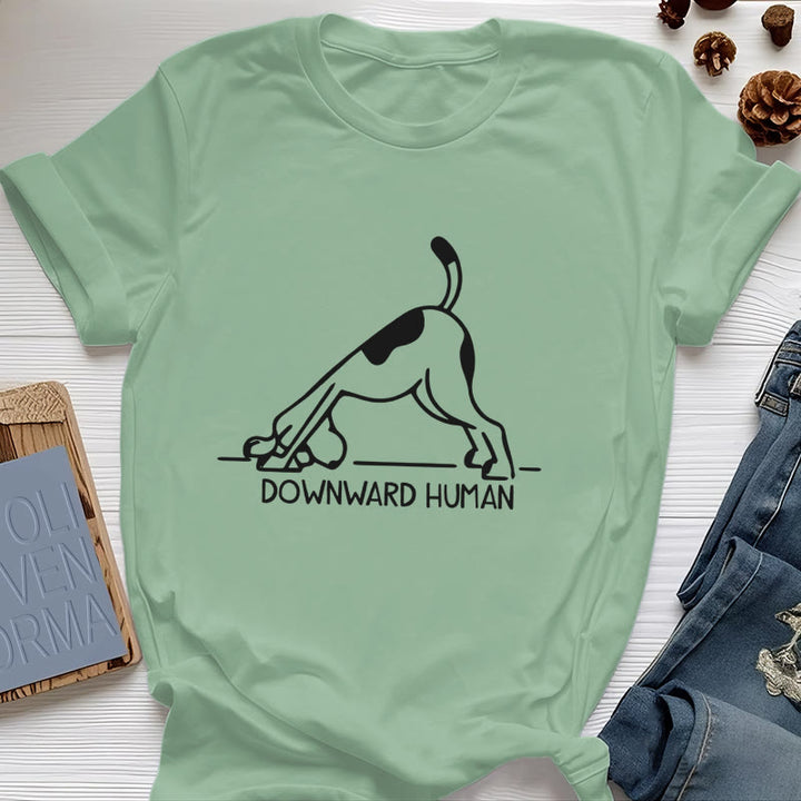 Olivenorma Dog Yoga Meditation Print T-Shirt