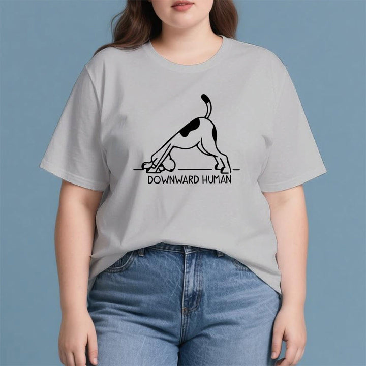 Olivenorma Dog Yoga Meditation Print T-Shirt