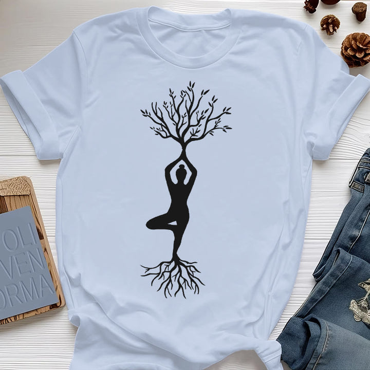 Olivenorma Rooted Yoga Tree Pose T-Shirt