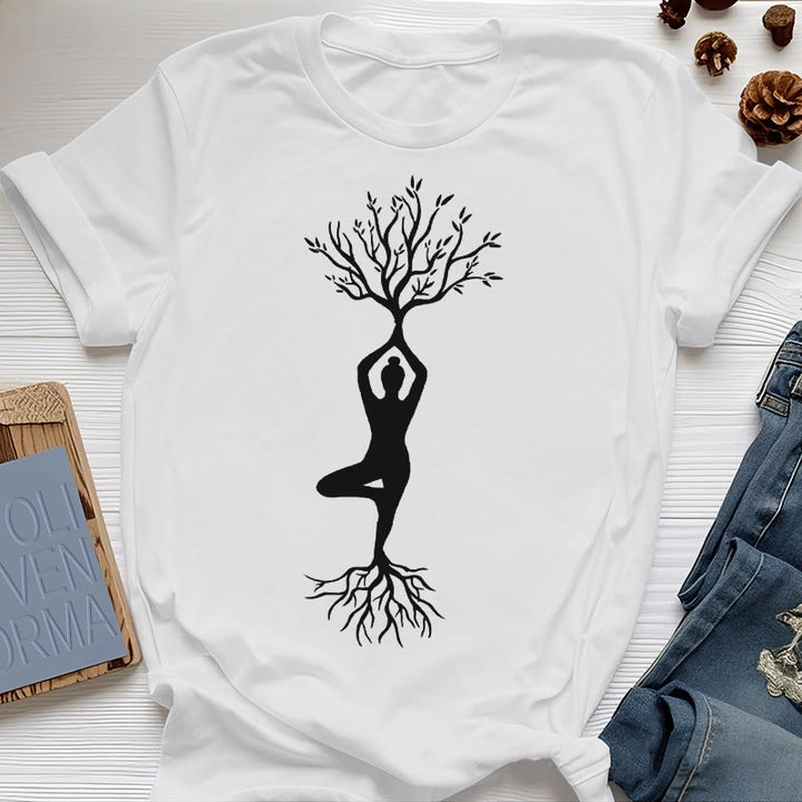 Olivenorma Rooted Yoga Tree Pose T-Shirt