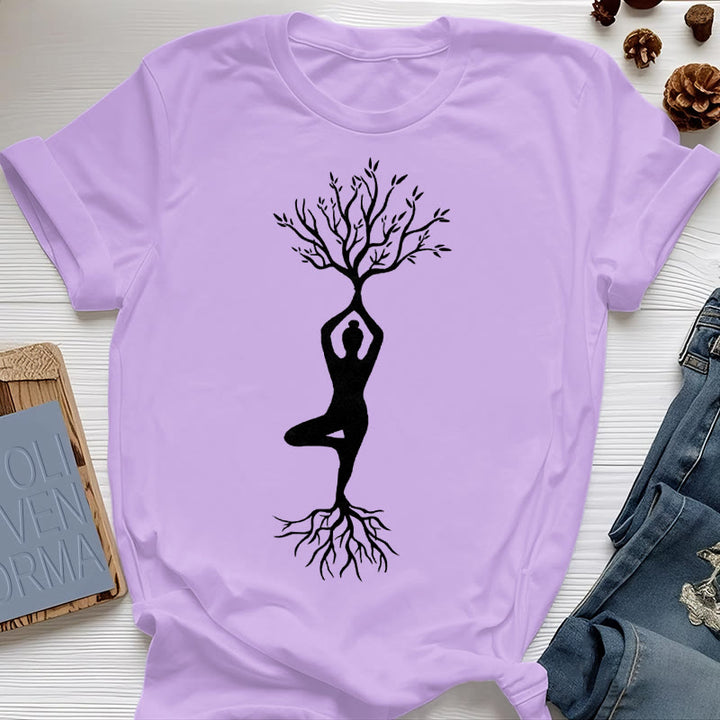 Olivenorma Rooted Yoga Tree Pose T-Shirt