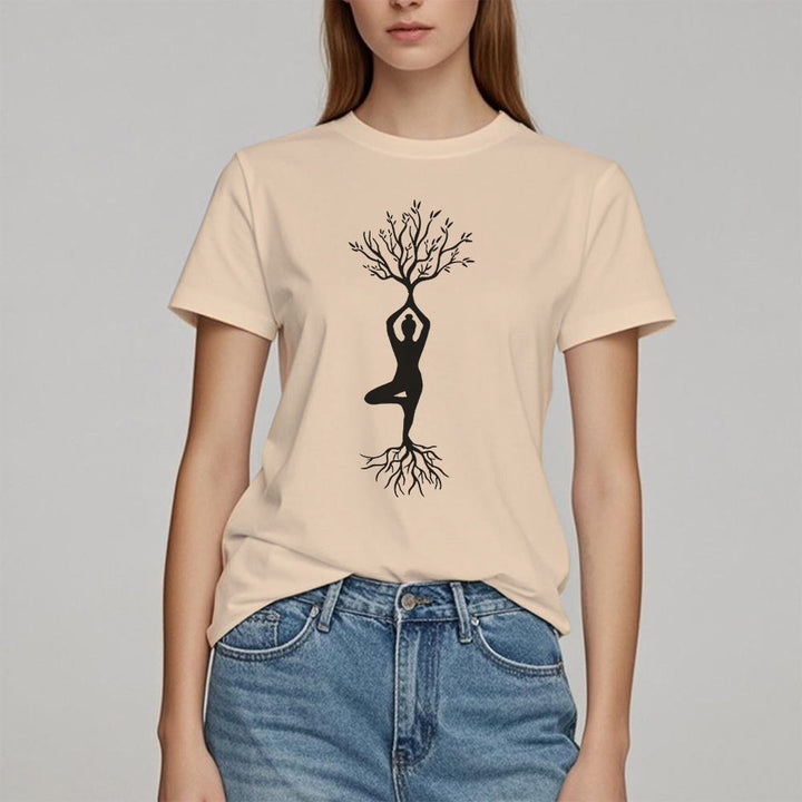 Olivenorma Rooted Yoga Tree Pose T-Shirt